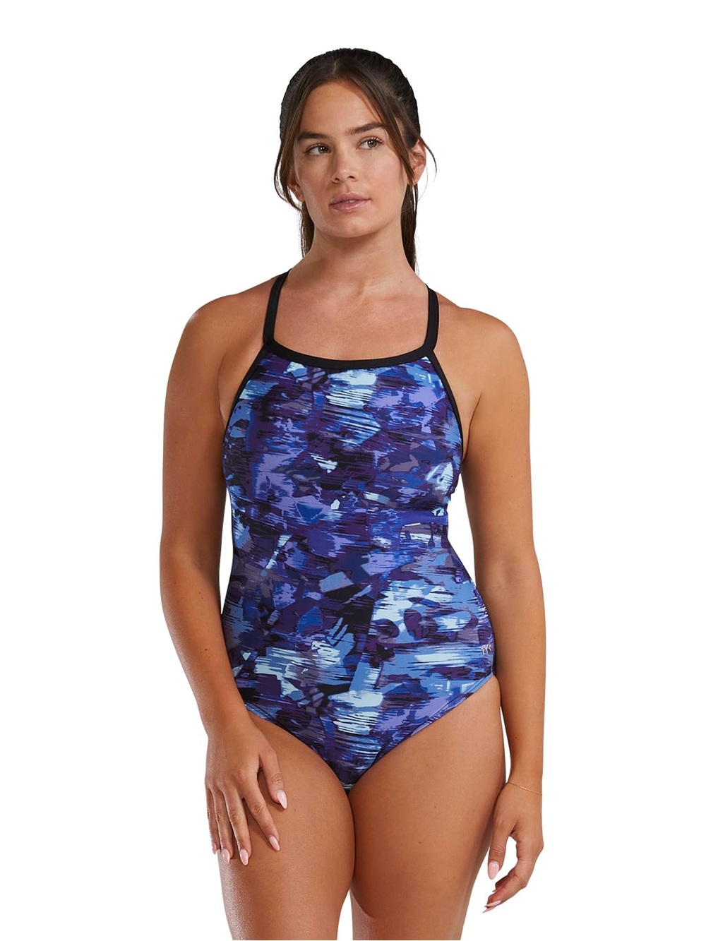 TYR Durafast Elite Diamond Control Fractal One Piece Swimsuit Women US Size 12